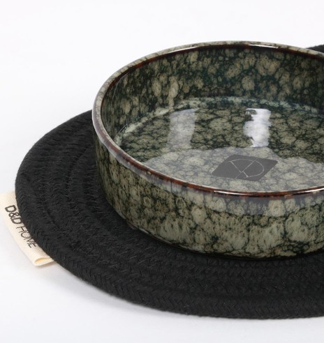 Миска для кошек керамическая, Jasper, цвет зеленый мрамор (D&D)