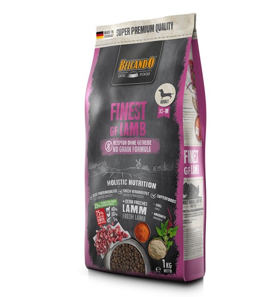 BELCANDO teraviljavaba kuivtoit koerale lambalihaga, kiirkastmega, väikeste graanulitega (FINEST GF LAMB)