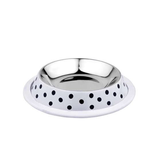 Kauss roostevabast terasest, valge mustade täppidega (Duviplus)