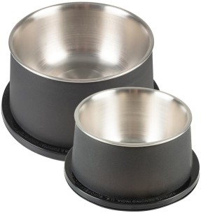 Миски из нержавеющей стали с изображением косточки и лапки, INOX, разных размеров – Metallkausid – Chadog – Valgekihv