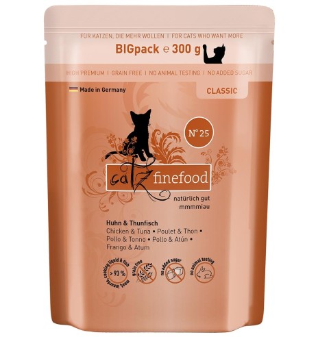 Classic N°25 KANALIHA ja TUUNIKALAGA (70%), teraviljavaba kassieine kotike (Catz Finefood)