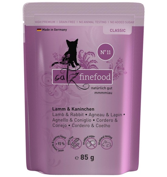 Classic N°11 LAMBA- ja JÄNESELIHAGA (70%), teraviljavaba kassieine kotike (Catz Finefood)