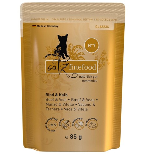 Classic N°7 VASIKALIHAGA (70%), teraviljavaba kassieine kotike (Catz Finefood)