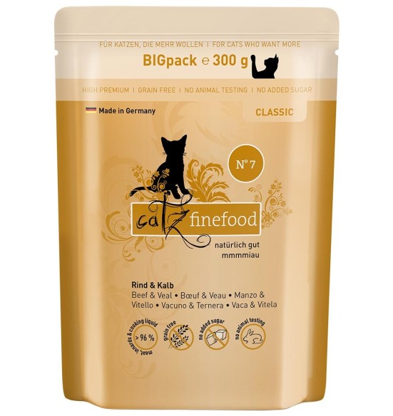 Classic N°7 VASIKALIHAGA (70%), teraviljavaba kassieine kotike (Catz Finefood)