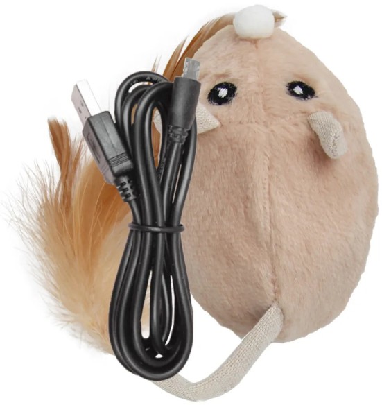 Interaktiivne kassi mänguasi, liikuv hiir USB-laetav Chase-N-Hunt (AFP - Classic Comfort)