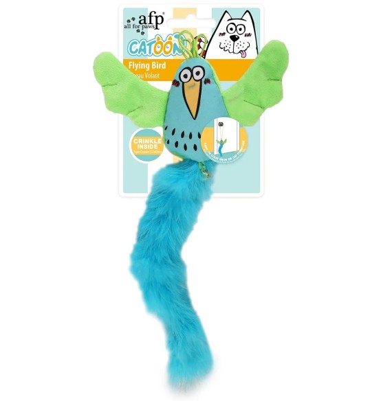 Kassi mänguasi elastse nööriga Flying Bird AFP