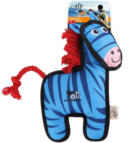 Vastupidav koera mänguasi Ballistic Zebra AFP