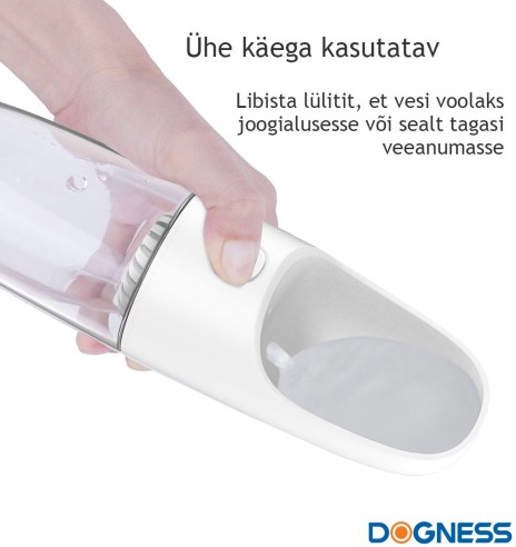 Veepudel koerale ja kassile, kaasaskantav joogipudel Dog Travel Bottle (Dogness)