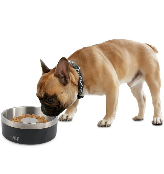 Koera kauss aeglaseks söömiseks, must Slow Feeding Stainless Bowl (AFP - Lifestyle 4 Pets)