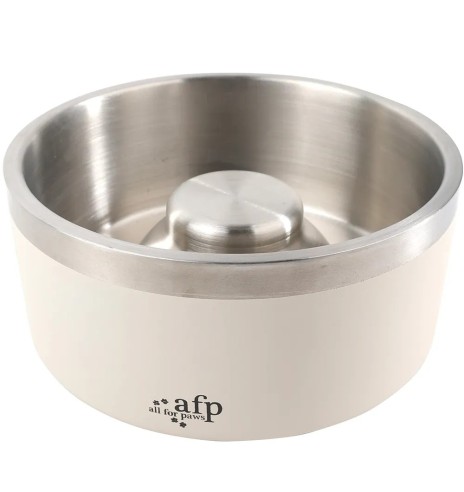 Миска для медленного кормления Slow Feeding Stainless Bowl (AFP - Lifestyle 4 Pets)