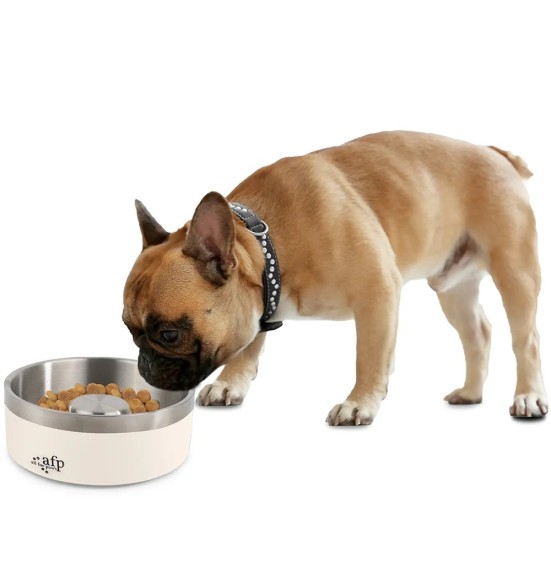 Миска для медленного кормления Slow Feeding Stainless Bowl (AFP - Lifestyle 4 Pets)