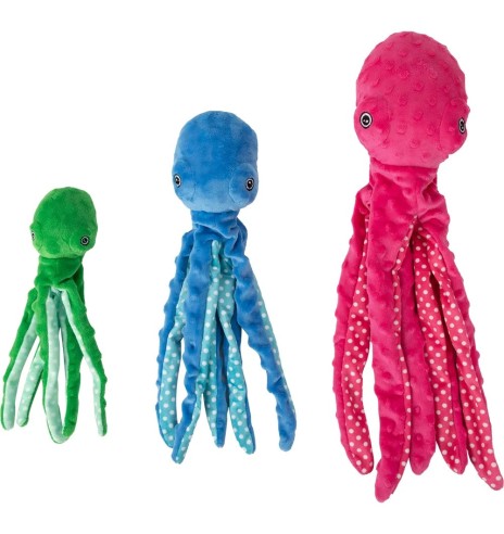 Игрушка для собак Plush Octopus, разного размера и цвета (Pawise)