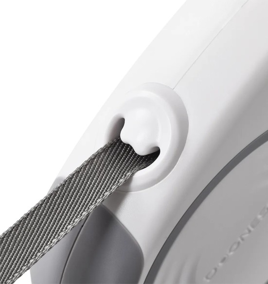 Поводок-рулетка для собак, чёрный/красный (Dogness Liberty flexi)