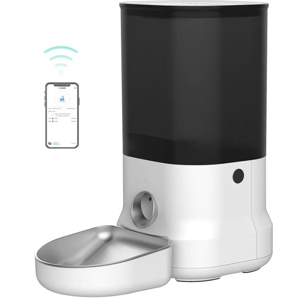 Lemmiklooma automaatne söötja, 6 liitrit, nutitelefoniga juhitav, kõlar ja mikrofon Cube App Feeder Plus (Dogness)