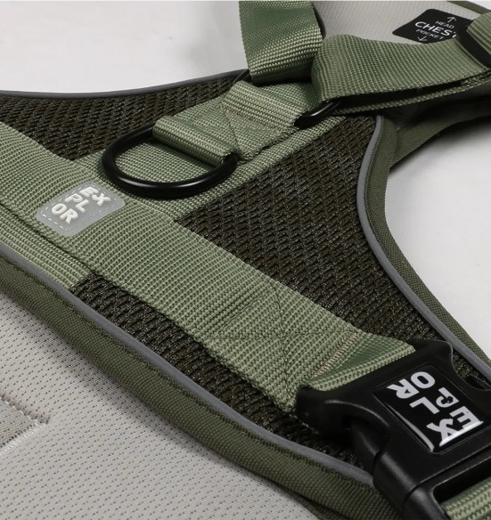 Tirimisvastased koera traksid, ergonoomilised, militaarroheline, EXPLOR Ultimate Fit Duvoplus