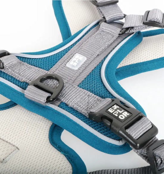 Tirimisvastased koera traksid, ergonoomilised, petroolisinine, EXPLOR Ultimate Fit Duvoplus