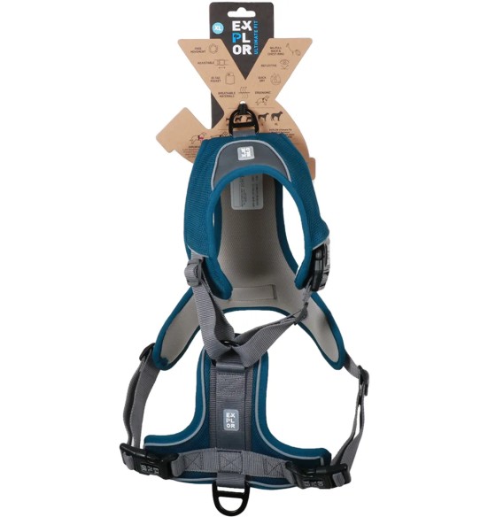 Tirimisvastased koera traksid, ergonoomilised, petroolisinine, EXPLOR Ultimate Fit Duvoplus