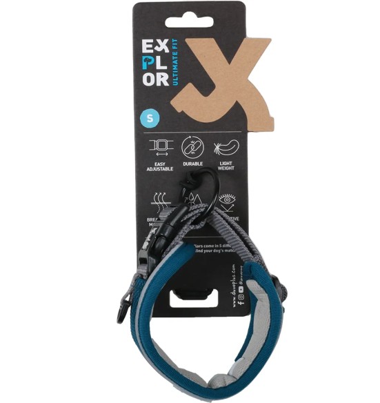 Koera kaelarihm, turvaline, petroolisinine, EXPLOR Ultimate Fit Control Duvoplus