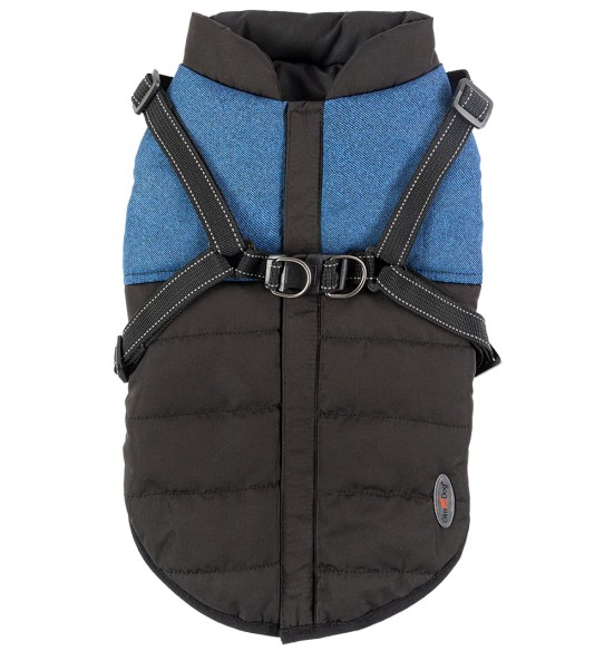 Koera talvejope traksidega, sinine-must DENIM Gimdog