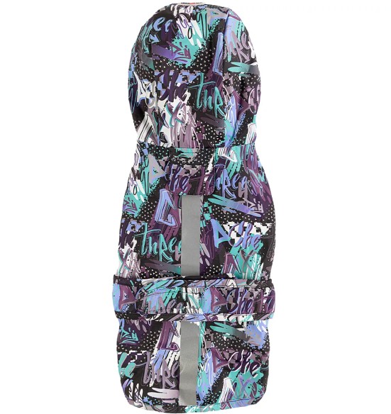 Дождевик для собаки GRAFFITI Gimdog с сетчатой ​​подкладкой и сумкой, экзотический узор