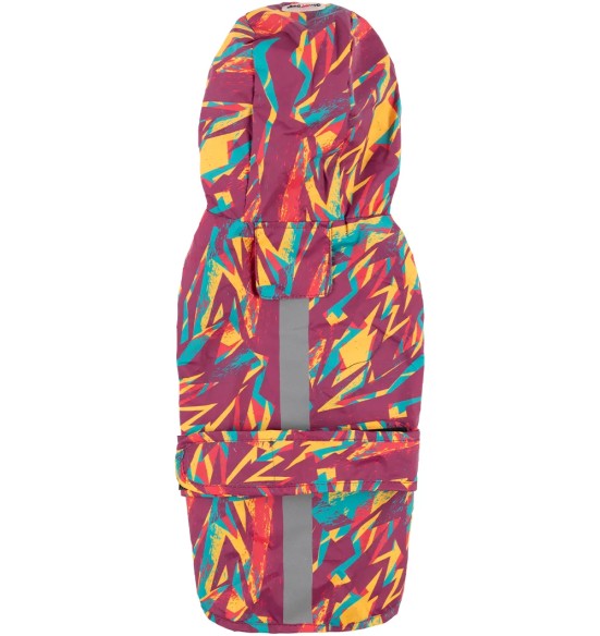 Koera vihmajope võrkvoodri ja kotiga, eksootilise mustriga GRAFFITI Gimdog