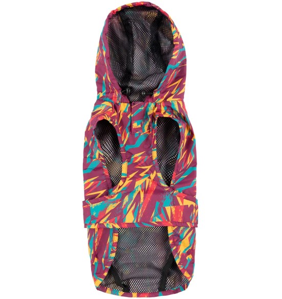 Koera vihmajope võrkvoodri ja kotiga, eksootilise mustriga GRAFFITI Gimdog