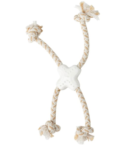 Koera mänguasi, nelja köiest haruga Tug Toy (Pawise)