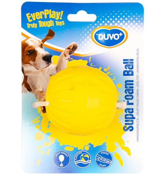 Koera pall, suuhooldus ja vastupidav treeningpall ühes Supa'Foam Ball (Duvoplus)