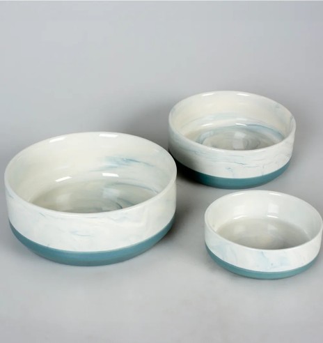 Koera söögikauss keraamiline Stone Cloudy Sky...