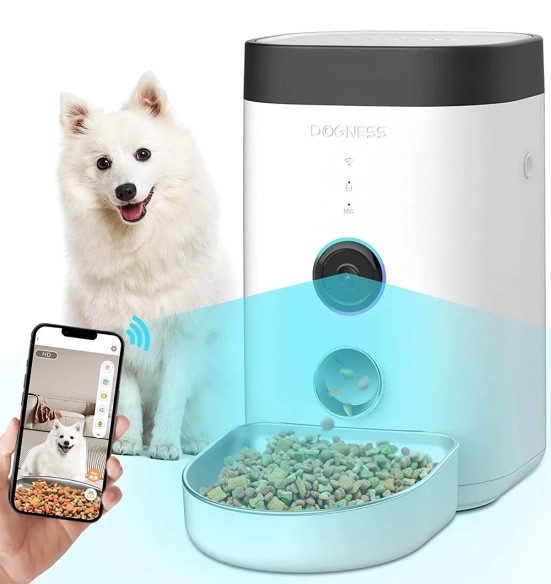 Koera ja kassi automaatsöötja, HD kaamera, 3.6 liitrit, äpiga juhitav Wide View Camera Feeder (Dogness)