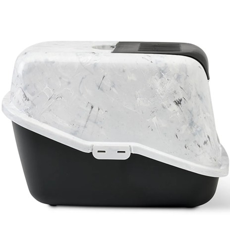 Kassi liivakast, valge/must Nestor Marble (Savic)