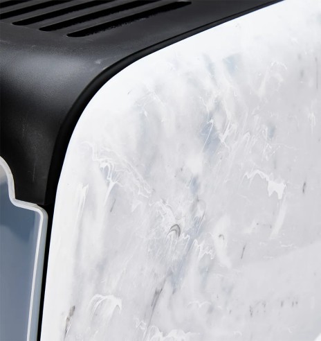 Kassi liivakast, valge/must Nestor Marble (Savic)