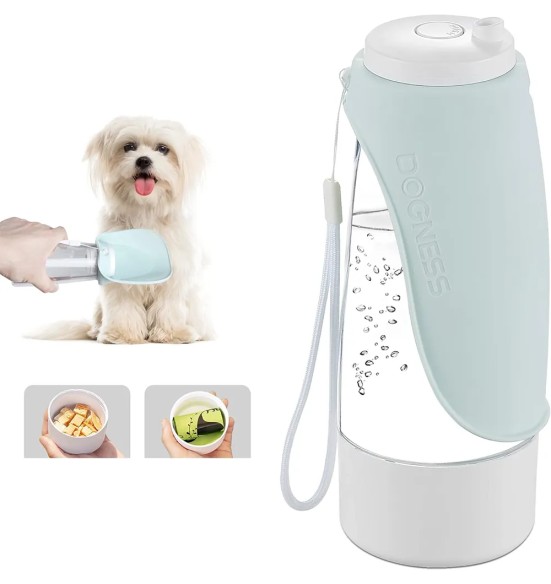 Koera joogipudel silikoonist kausiga, 438 ml (Dogness)