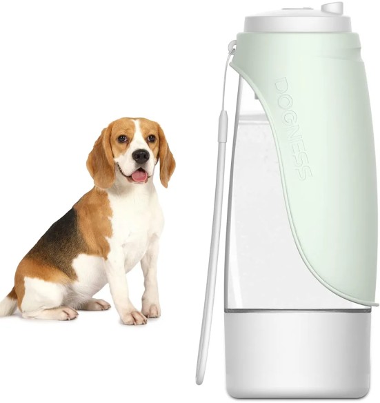 Поилка для собаки с силиконовой миской, 438 мл (Dogness)