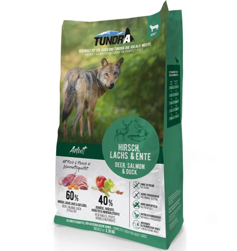 TUNDRA kuivtoit koertele HIRVELIHA, LÕHE JA...