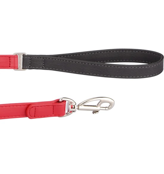 Поводок для собак из веганской кожи Elegant Vegan Leather, красный (Red Dingo)