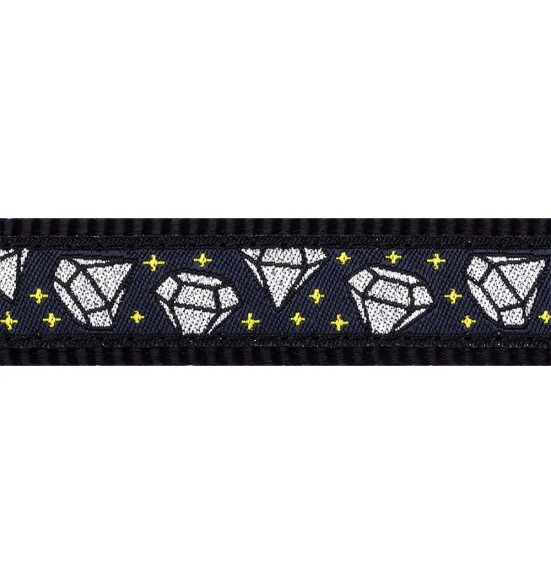 Koera jalutusrihm disainmustriga, 1.1–1.8 m, Diamond Black (Red Dingo)