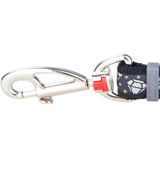 Koera jalutusrihm disainmustriga, 1.1–1.8 m, Diamond Black (Red Dingo)