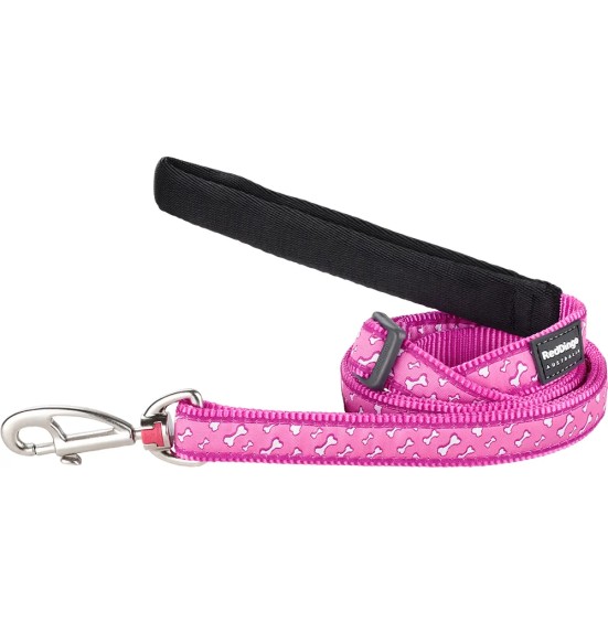 Koera jalutusrihm disainmustriga, 1.1–1.8 m, Flying Bones Hot Pink (Red Dingo)