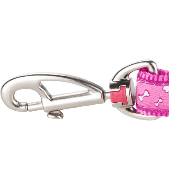 Поводки для собак с вытканным дизайнерским узором, 1.1–1.8 м, Flying Bones Hot Pink (Red Dingo)