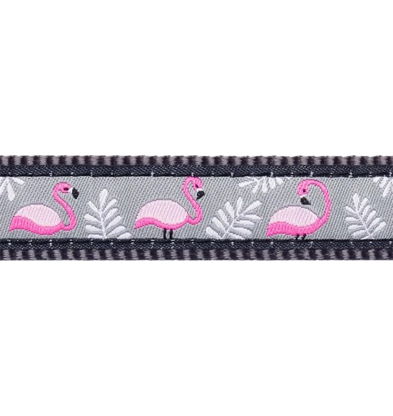 Поводок для собак с вытканным дизайнерским узором, 1.1–1.8 м, Flamingo Cool Grey (Red Dingo)
