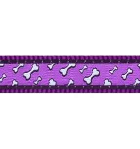 Поводок для собак с вытканным дизайнерским узором, 1.1–1.8 м, Bonarama Red (Red Dingo) – Disainmustriga – Red Dingo – Valgekihv 2