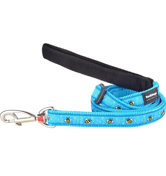 Jalutusrihm koerale, disainmustriga Bumble Bee Turquoise (Red Dingo)