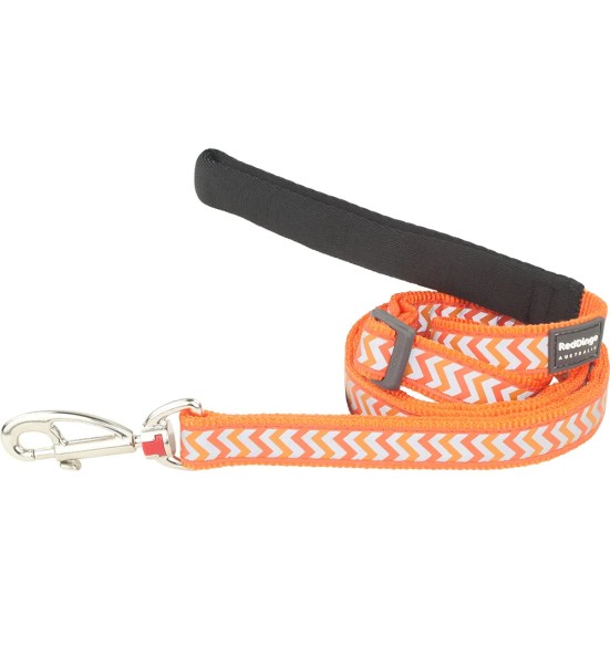 Jalutusrihm koerale, helkurmustriga Reflective Ziggy Orange (Red Dingo)