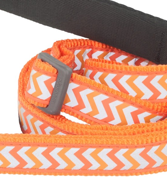 Jalutusrihm koerale, helkurmustriga Reflective Ziggy Orange (Red Dingo)
