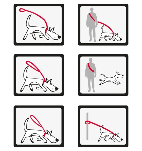 Поводок многофункциональный, со светоотражающим...