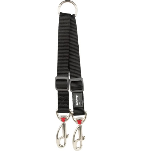 Поводок-сворка для двух собак Classic Black (Red Dingo)