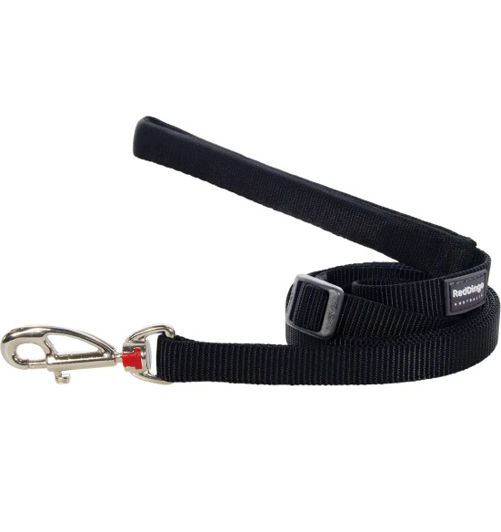 Поводок нейлоновый для собак Classic, 1.1–1.8 м, черный (Red Dingo)