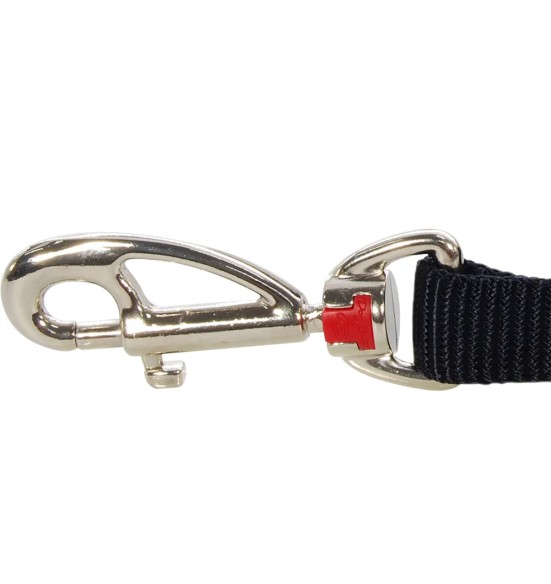 Koera jalutusrihm nailonrihm Classic, 1.1–1.8 m, must (Red Dingo)