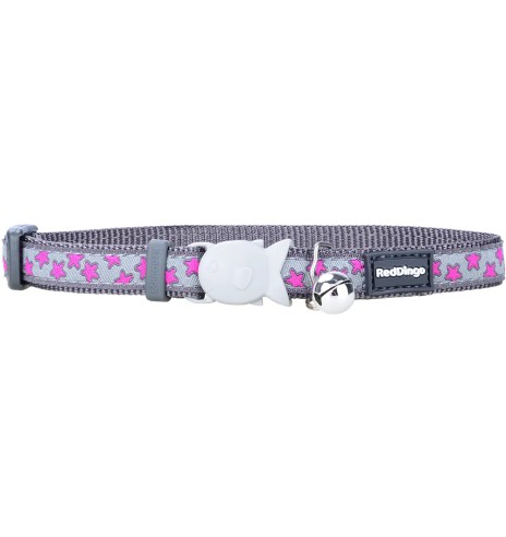 Kassi kaelarihm disainmustriga Stars Hot Pink...